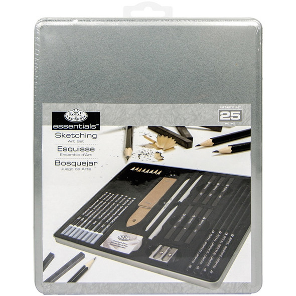 ROYAL BRUSH - Essentials(TM) Sketching Art Set With Tin - (ART2712) 090672065117