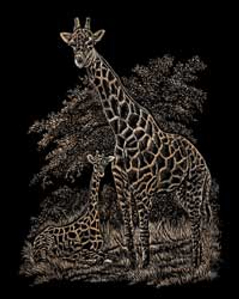 ROYAL BRUSH - Giraffe & Baby - Engraving Art Craft Kit (COPF16) 090672013118