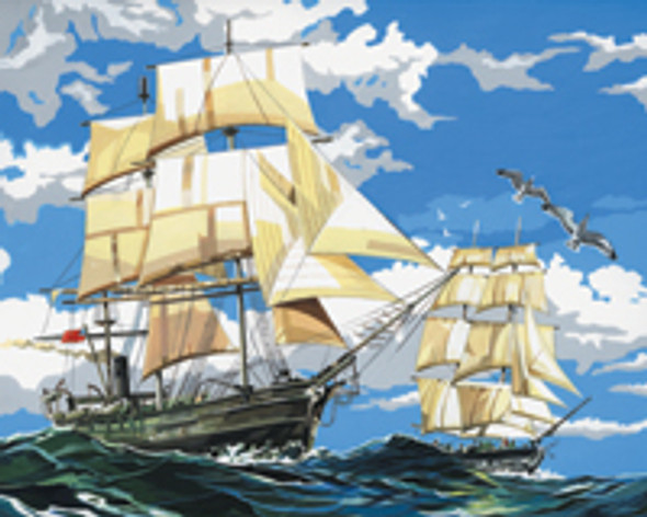ROYAL BRUSH - Sailing Ships - Paint By Number Craft Set (PCL1) 090672140258