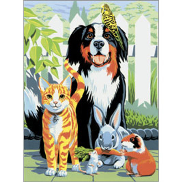 ROYAL BRUSH - FAMILY PETS Paint By Number Kit (PJS29) 090672993786