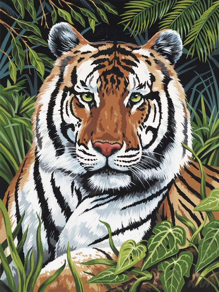 ROYAL BRUSH - "Tiger in Hiding" Painting by Numbers Kit (PJS75) 090672077226
