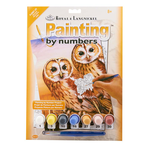 ROYAL BRUSH - "Tawny Owls" Painting by Numbers Kit (PJS87) 090672943392