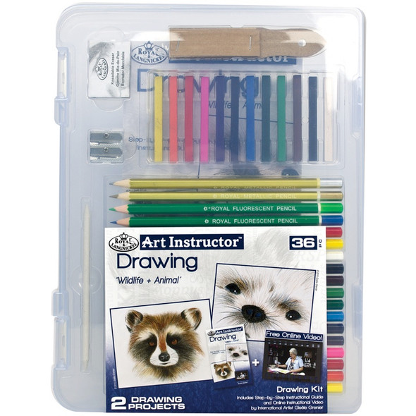 ROYAL BRUSH - Art Instructor Drawing Clearview Art Set-Small - 36pc (RDRW3104) 090672079398