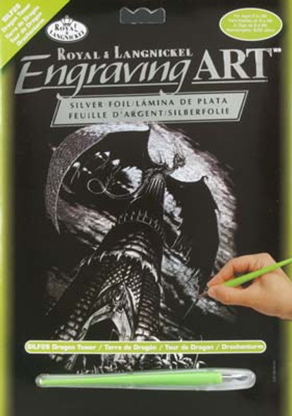ROYAL BRUSH - Silver Engraving Dragon Tower - Engraving Art Kit SILF26 090672066831