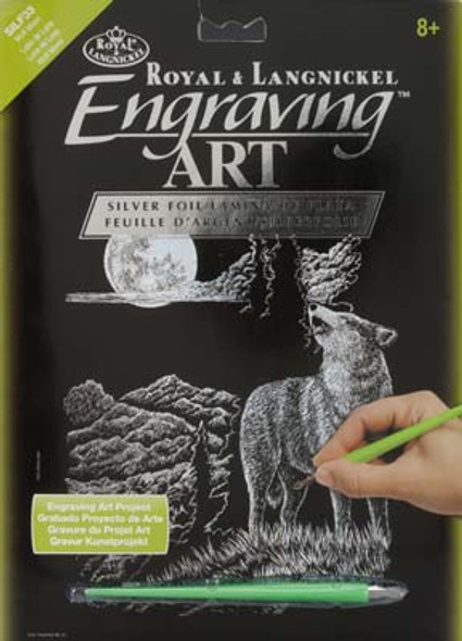 ROYAL BRUSH - Silver Engraving Wolf Moon - Engraving Art Kit SILF33 090672068316