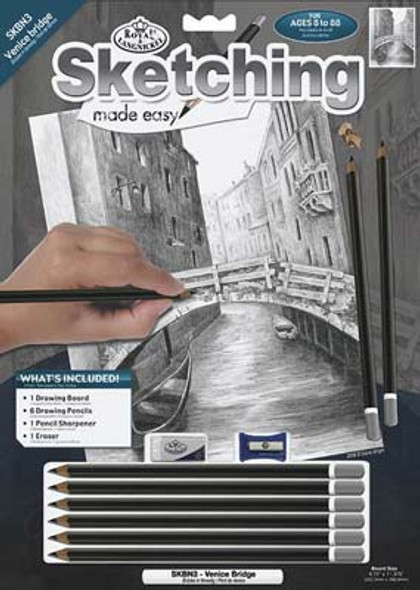 ROYAL BRUSH - Sketching Made Easy Venice Bridge 9x12 - Art Kit SKBN3 090672057044