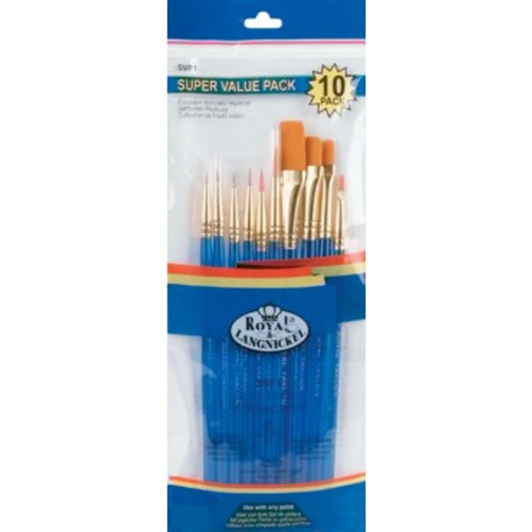 ROYAL BRUSH - Brush Set Super Value Pack - Gold Taklon (SVP1) 090672050205