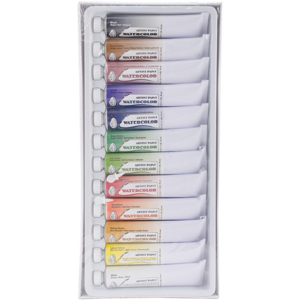 ROYAL BRUSH - Watercolor Paints 21ml 12/Pkg-Assorted Colors (WAT21-12) 090672065520