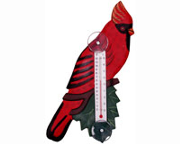 SONGBIRD ESSENTIALS - Cardinal on Branch Small Window Thermometer SE2170701 645194771727