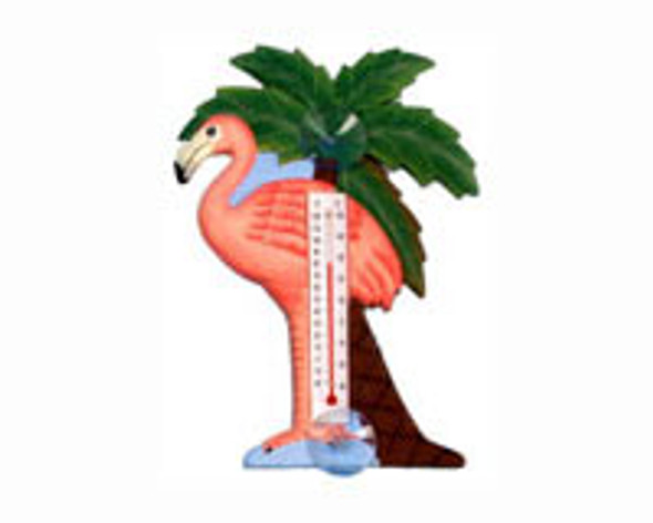 SONGBIRD ESSENTIALS - Flamingo & Palm Tree Small Window Thermometer SE2170711 645194771819