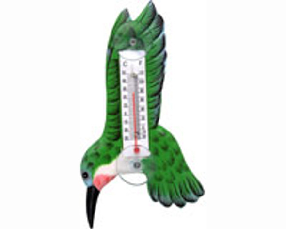 SONGBIRD ESSENTIALS - Hummingbird with Upright Wings Small Window Thermometer SE2170715 645194771857