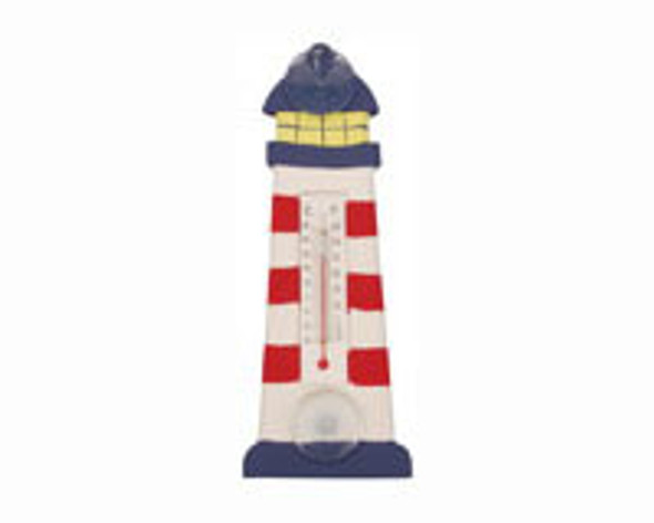 SONGBIRD ESSENTIALS - Red & White Striped Lighthouse Small Window Thermometer SE2178409 645194772632