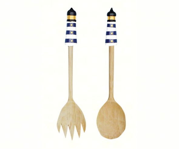 SONGBIRD ESSENTIALS - Salad Server Lighthouse Blue White Striped (SE3918203) 645194182035