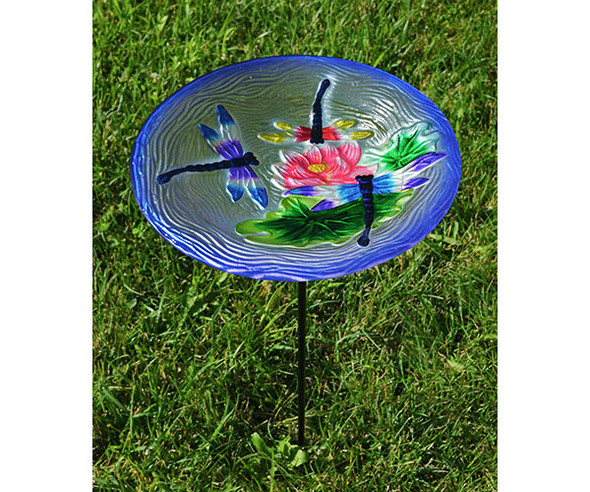 SONGBIRD ESSENTIALS - Dragonfly Trio Staked Birdbath SE5015 645194850156