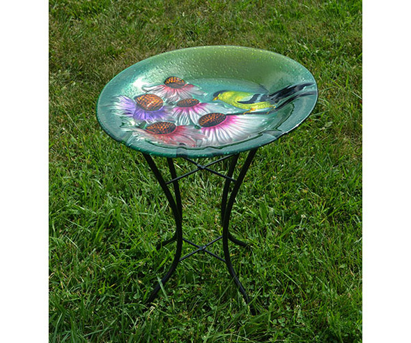 SONGBIRD ESSENTIALS - Goldfinch Birdbath With Stand SE5031 645194850316