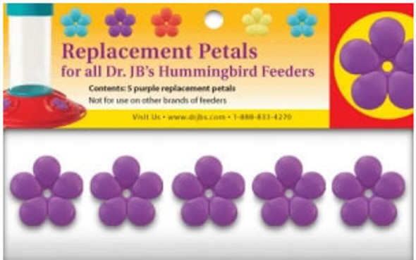 SONGBIRD ESSENTIALS - Replacement Blossoms for Dr. JB's Feeder - (5 pk) Purple (SE6003) 854805001034