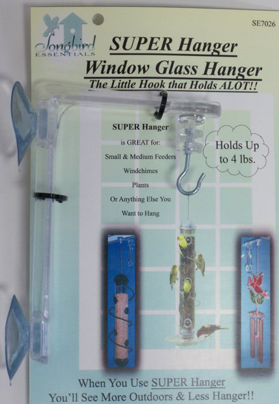 SONGBIRD ESSENTIALS - Clear Acrylic Window Hanger for Bird feeders (SE7026) 645194702608