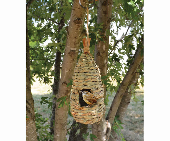 SONGBIRD ESSENTIALS - Teardrop Shaped Hanging Grass Roosting Pocket (birdhouse) SE938 645194771543