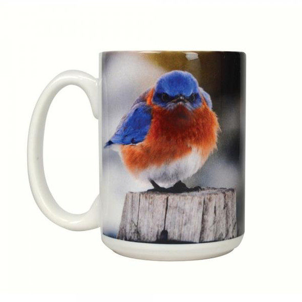 SONGBIRD ESSENTIALS - Mad Bluebird - Ceramic Coffee / Beverage Mug 15 oz (SEEK7035) 645194070356