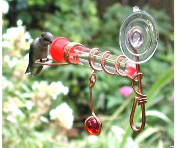 SONGBIRD ESSENTIALS - Window Wonder One Tube Hummingbird Feeder (SEHHWWH1) 645194001343