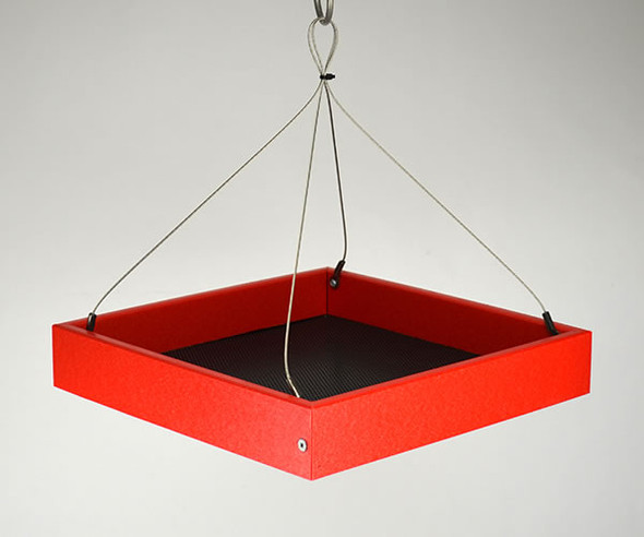 SONGBIRD ESSENTIALS - Red Hanging Platform Feeder (SERUBLHPF105R) 645194778979