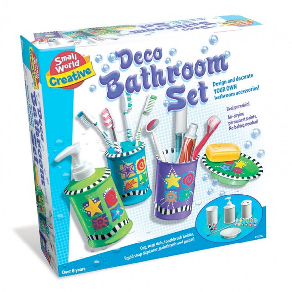 SMALL WORLD TOYS - Deco Bathroom Set Paint Activity Kit (9725382) 090543253827