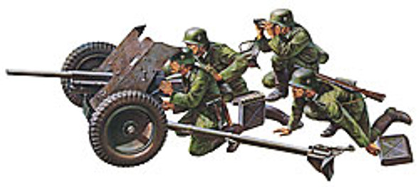TAMIYA - 1/35 German 3.7cm Pak35/36 AT Gun - Plastic Model Military Kit (35035) 4950344987719