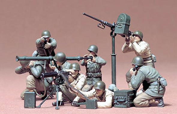 TAMIYA - U.S. Gun and Mortar Team 1/35 Scale Plastic Model Kit (35086) 4950344987795