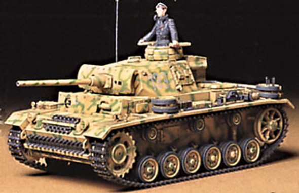 TAMIYA - 1/35 German Pz.Kpfw III Ausf. - Plastic Military Vehicle Kit (35215) 4950344996391