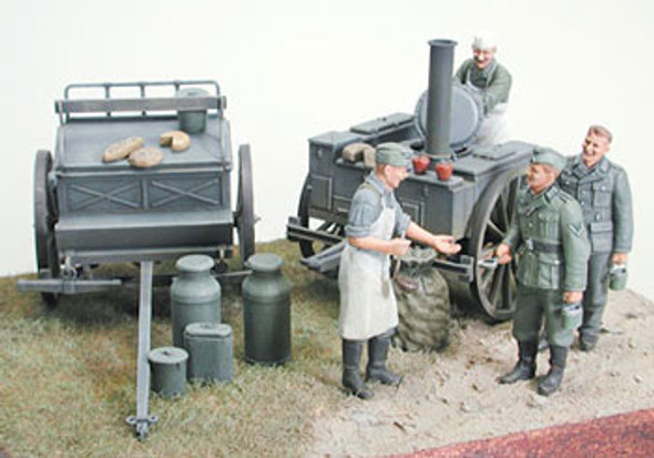 TAMIYA - 1/35 Scale Feldkuche (German Field Kitchen Scenery) Plastic Model Military Soldier Figures Kit (35247) 4950344352470
