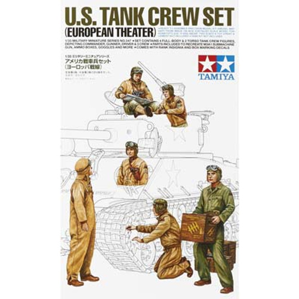 TAMIYA 1/35 US Tank Crew European Theater Plastic Model Kit 35347 4950344353477