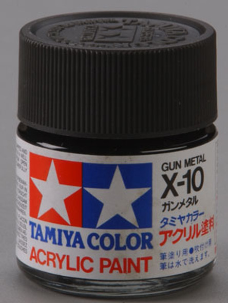 TAMIYA Acrylic X10 Gloss,Gun Metal 23ml (81010) 49375909