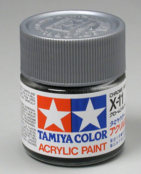 TAMIYA Acrylic X11 Gloss,Chrome Silver 23ml (81011) 49376012