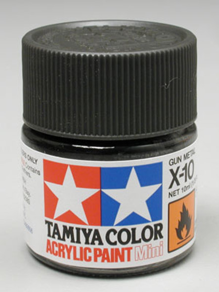 TAMIYA Acrylic Mini X10, Gun Metal 10ml (81510) 45032790