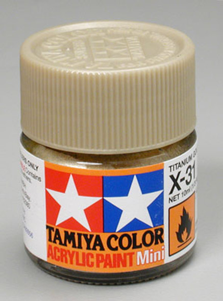 TAMIYA Acrylic Mini X31,Metallic Titan Gold 10ml (81531) 49376487