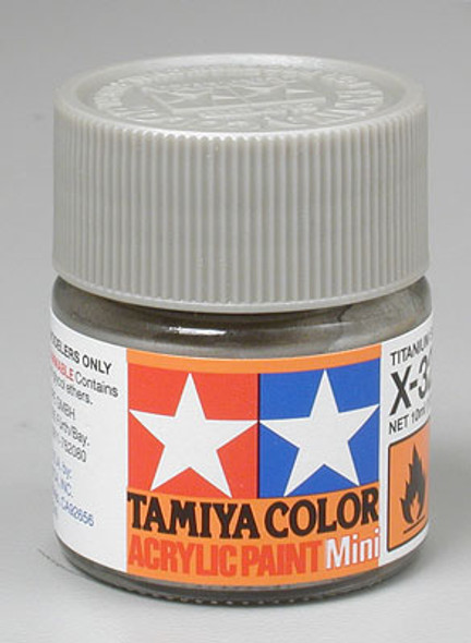 TAMIYA Acrylic Mini X32,Metalic Titan Silver 10ml (81532) 49376609