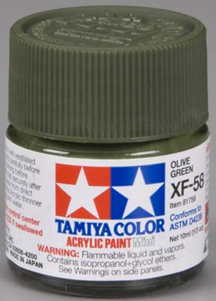 TAMIYA Acrylic Mini XF58, Olive Green 10ml (81758) 45035845