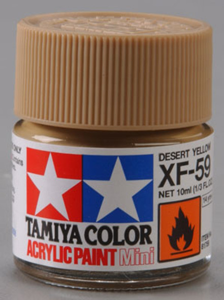 TAMIYA Acrylic Mini XF59, Desert Yellow 10ml (81759) 45035852