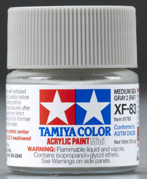 TAMIYA Acrylic Mini XF-83 Med Sea Gray 2 RAF 10ml Bottle (81783) 4950344817832