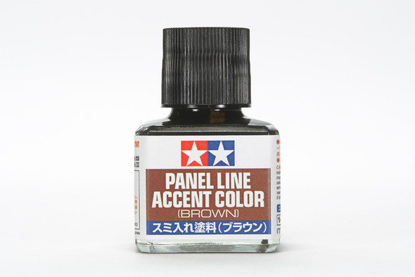 TAMIYA - 87132 Panel Line Accent Color Brown Paint - 40ml Bottle 4950344871322