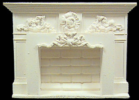 UNIQUE MINIATURES - 1 Inch Scale Dollhouse Miniature - Fireplace (UMF8)