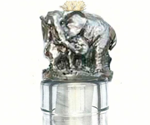 VINTAGE CONCEPTS - Elephant Pewter Winelight (wine bottle to oil lamp) VCWLPE 787812621585