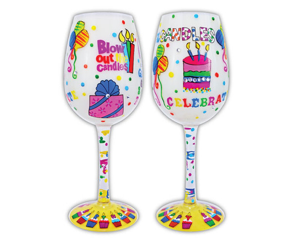 BOTTOM'S UP - 95 AND SUNNY - Wine Glass Blow Out the Candles (WGBLOWOUTTHECAN) 718122004119