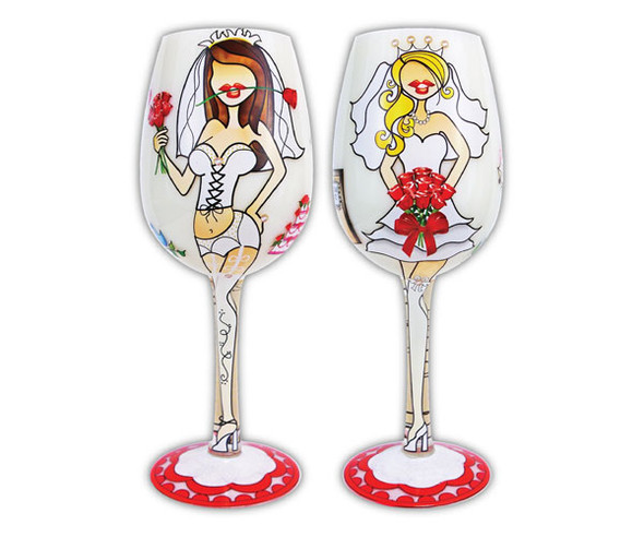 BOTTOM'S UP - 95 AND SUNNY - Wine Glass, Bride to Be (WGBRIDETOBE) 718122025497