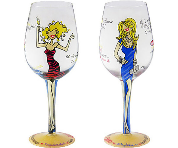 BOTTOM'S UP - 95 AND SUNNY - Wine Glass Legally Blonde (WGLEGALLYBLONDE) 794504776317