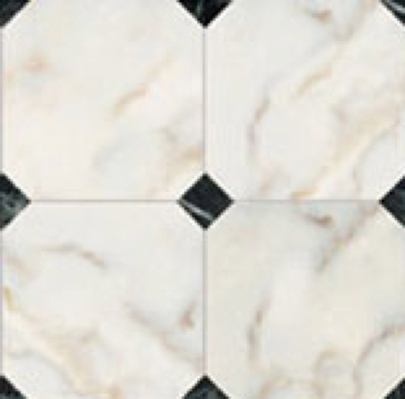 WORLD MODEL - Half Scale (1/2" Scale) Dollhouse Miniature - 1/2 scale Tile: Black Diamond Marble (1 piece) (24016)