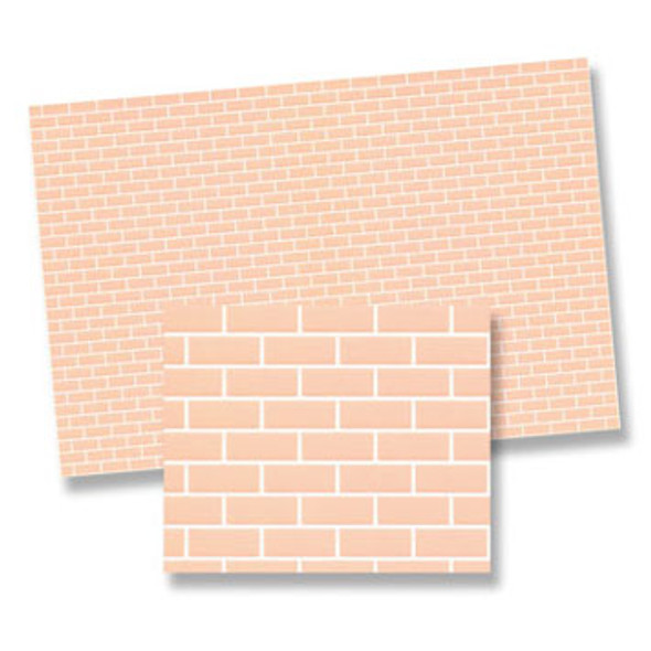 WORLD MODEL - 1" Scale Pink Brick Material 6 Piece Dollhouse Miniature (34975)