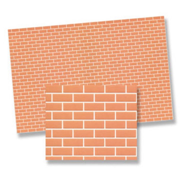 WORLD MODEL - 1" Scale Dollhouse Miniature - Rose Brick Material (3 pieces) (34976)