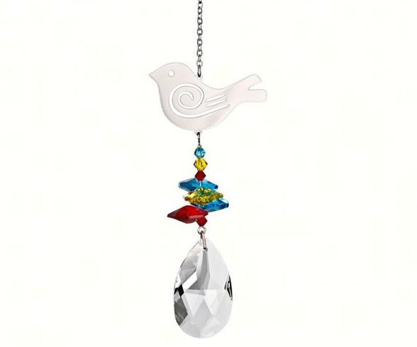 WOODSTOCK CHIMES - Crystal Fantasy Bird (stringed crystal sun catcher) WOODCFBI 028375269815