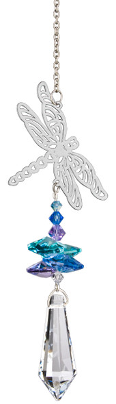 WOODSTOCK CHIMES - Crystal Fantasy Dragonfly Hanging Suncatcher (WOODCFDR) 028375214310